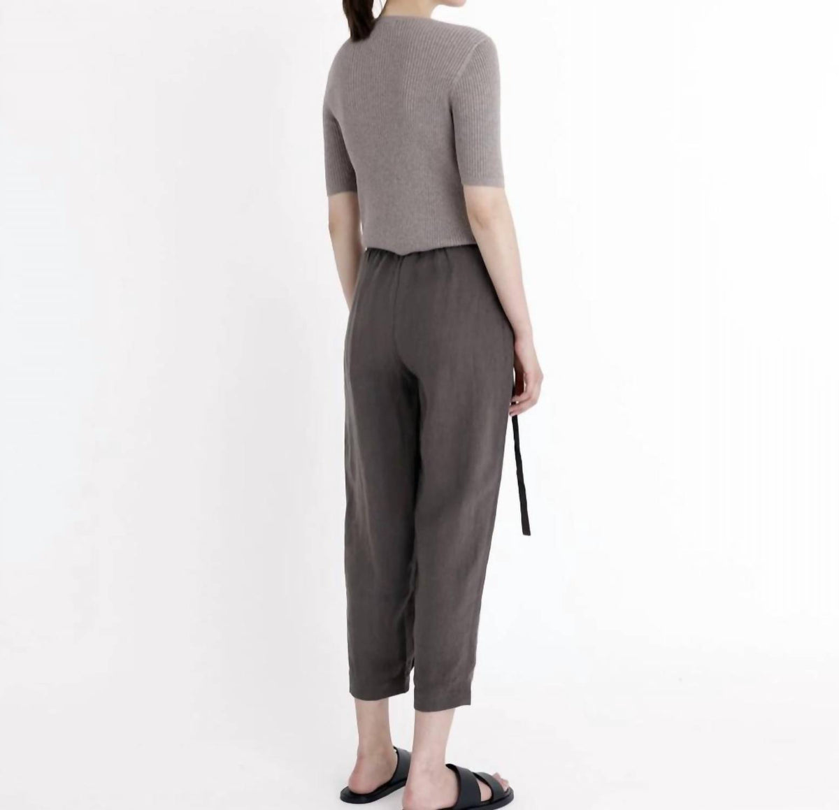 7115 By Szeki - Ribbed Short Sleeve Top