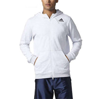 adidas Men's Cross-up Fz Long Hooded Sweatshirt in white - men's shirt