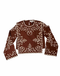Sea - Women's Frances Long Sleeve Embroidered Top