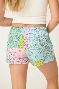 Pj Salvage - Howdy Honey Paisley Print Flannel Shorts