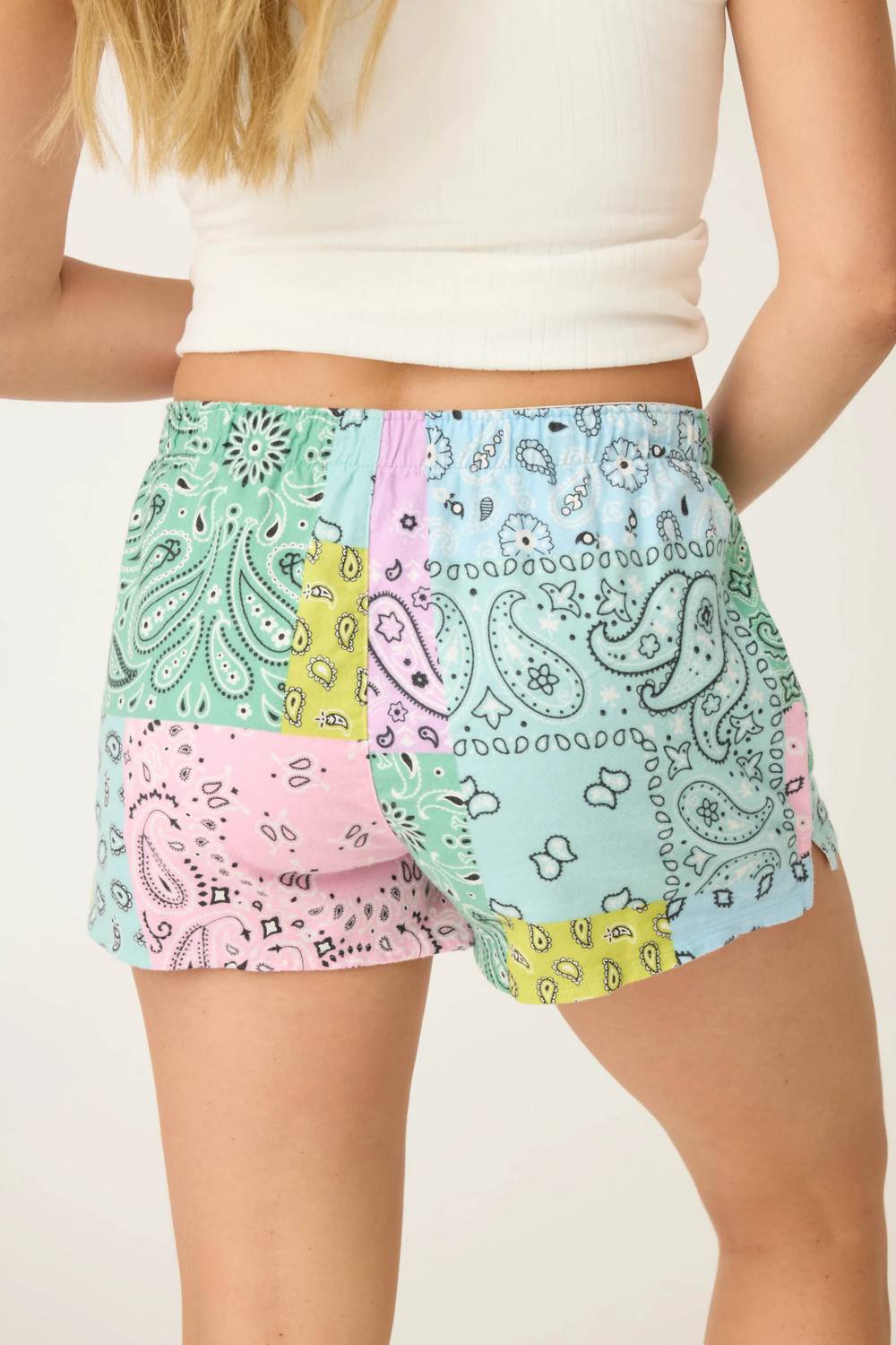 Pj Salvage - Howdy Honey Paisley Print Flannel Shorts