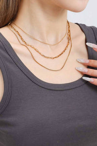 Josslyn By Wall To Wall - Women's Triple-layer Chain Necklace