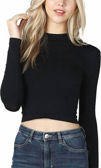 Nikibiki - Mock Neck Crop Top