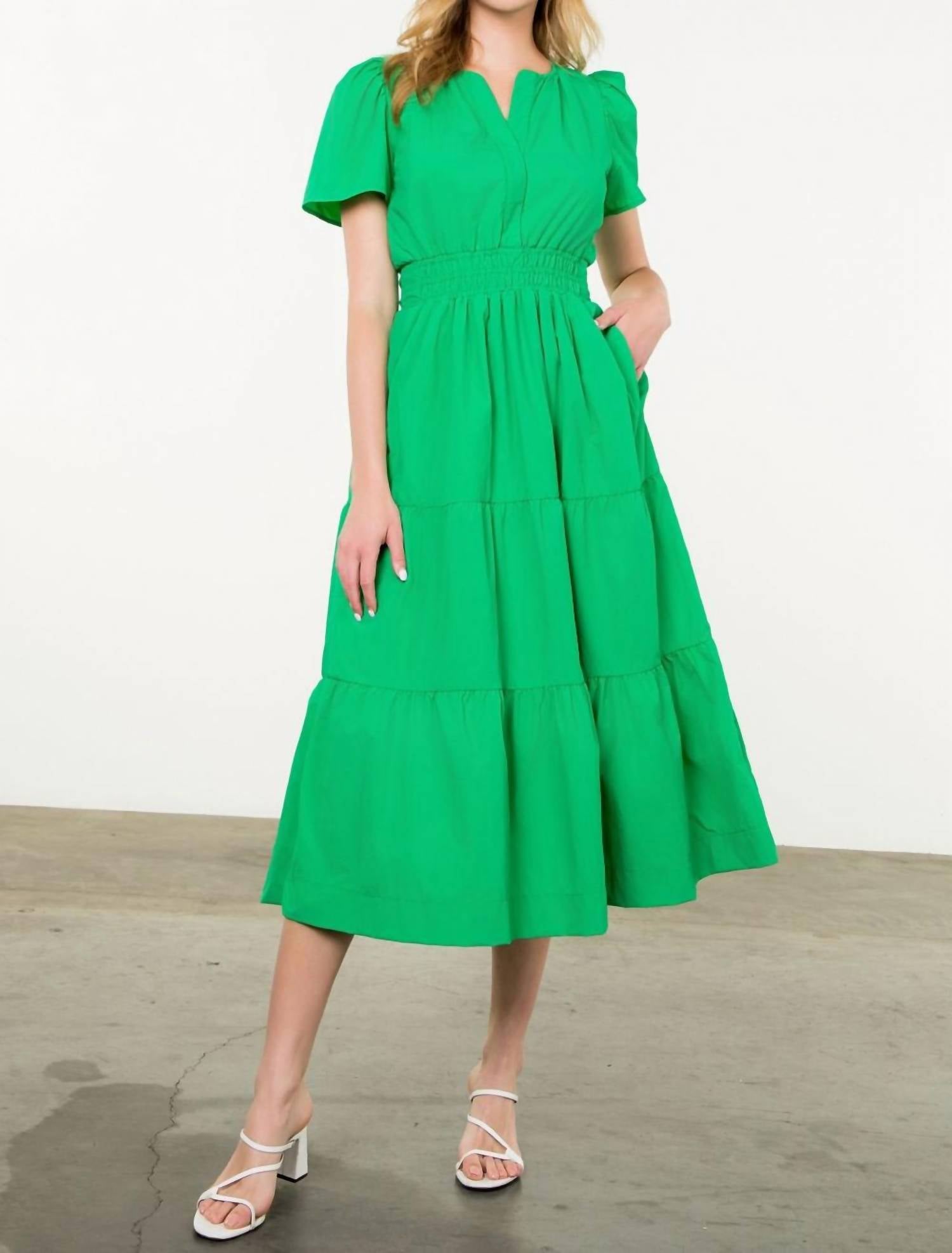 Thml - Poplin Tiered Maxi Dress