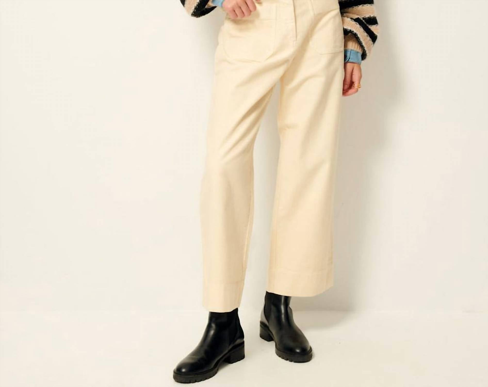 Sessun Ness Stripe Long Sleeve Sweater in black beige - women's sweater