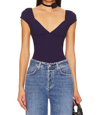 Free People Duo Corset Cami in jazzberry blue - women's t-shirt