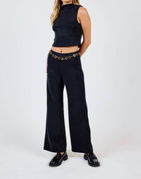 Sadie & Sage - HUSTLE KNIT HIGH NECK SLEEVELESS CROP TOP