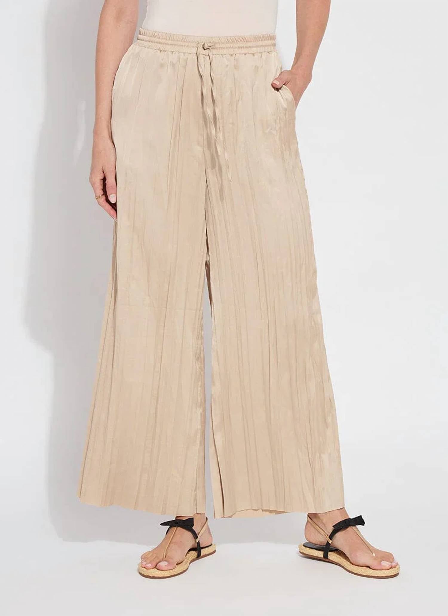 Lysse - Packable Pleated Palazzo 28" Inseam Pant