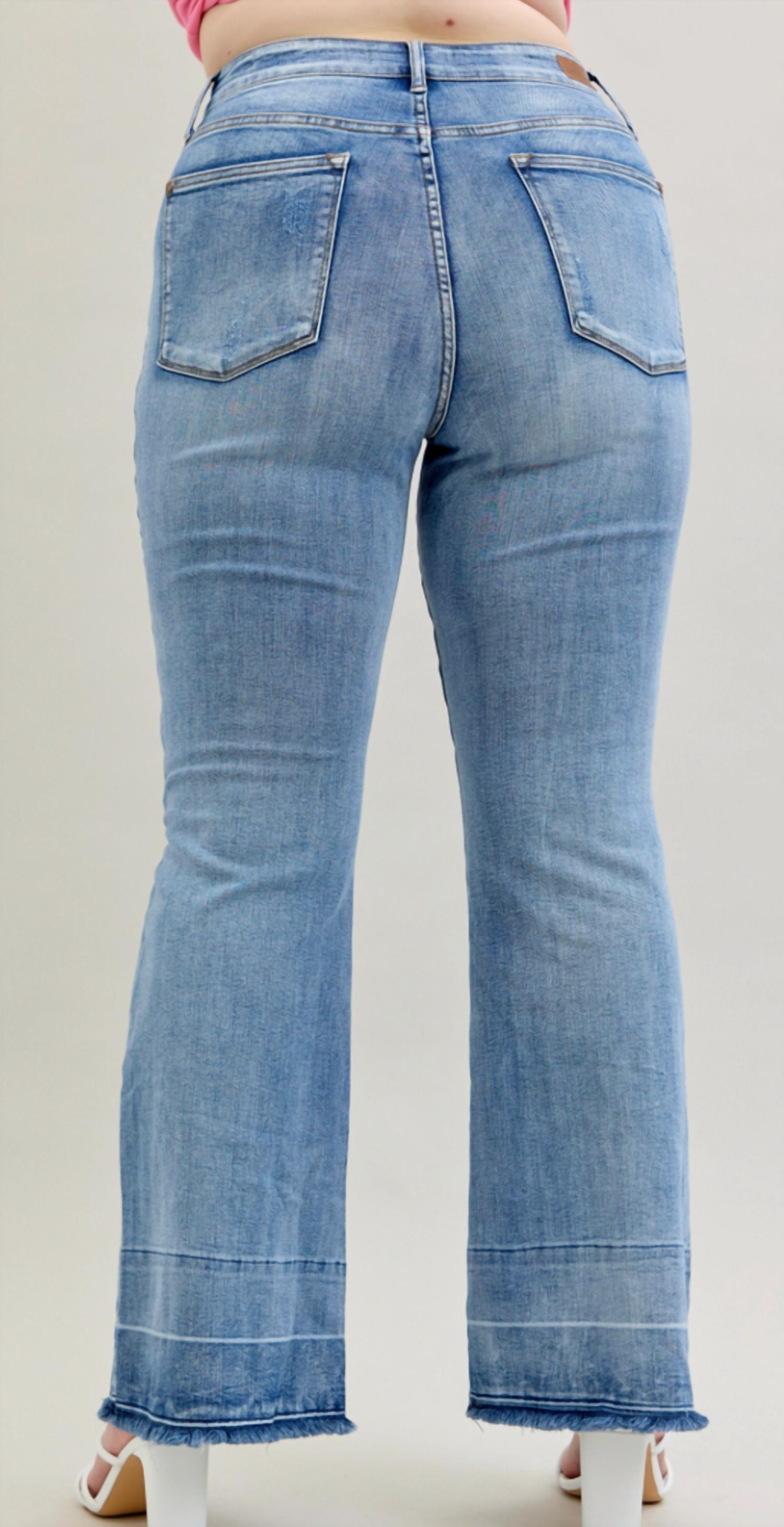 Judy Blue High Waist Tummy Control Jeans - Plus in blue - women's jeans - view 4