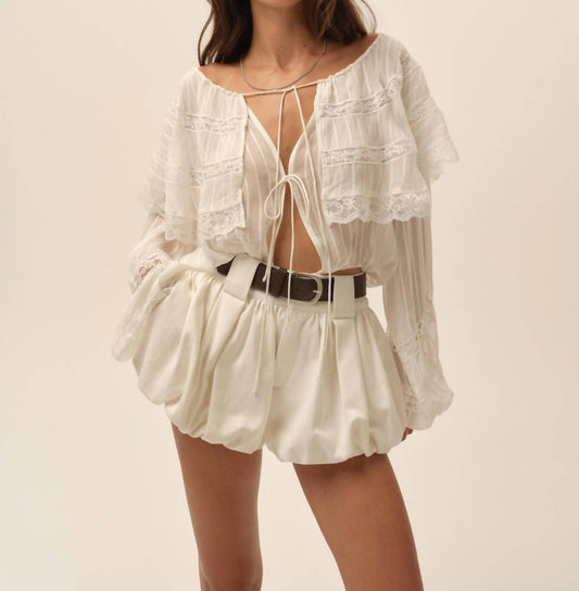 For Love & Lemons - Horizon Tie-front Blouse