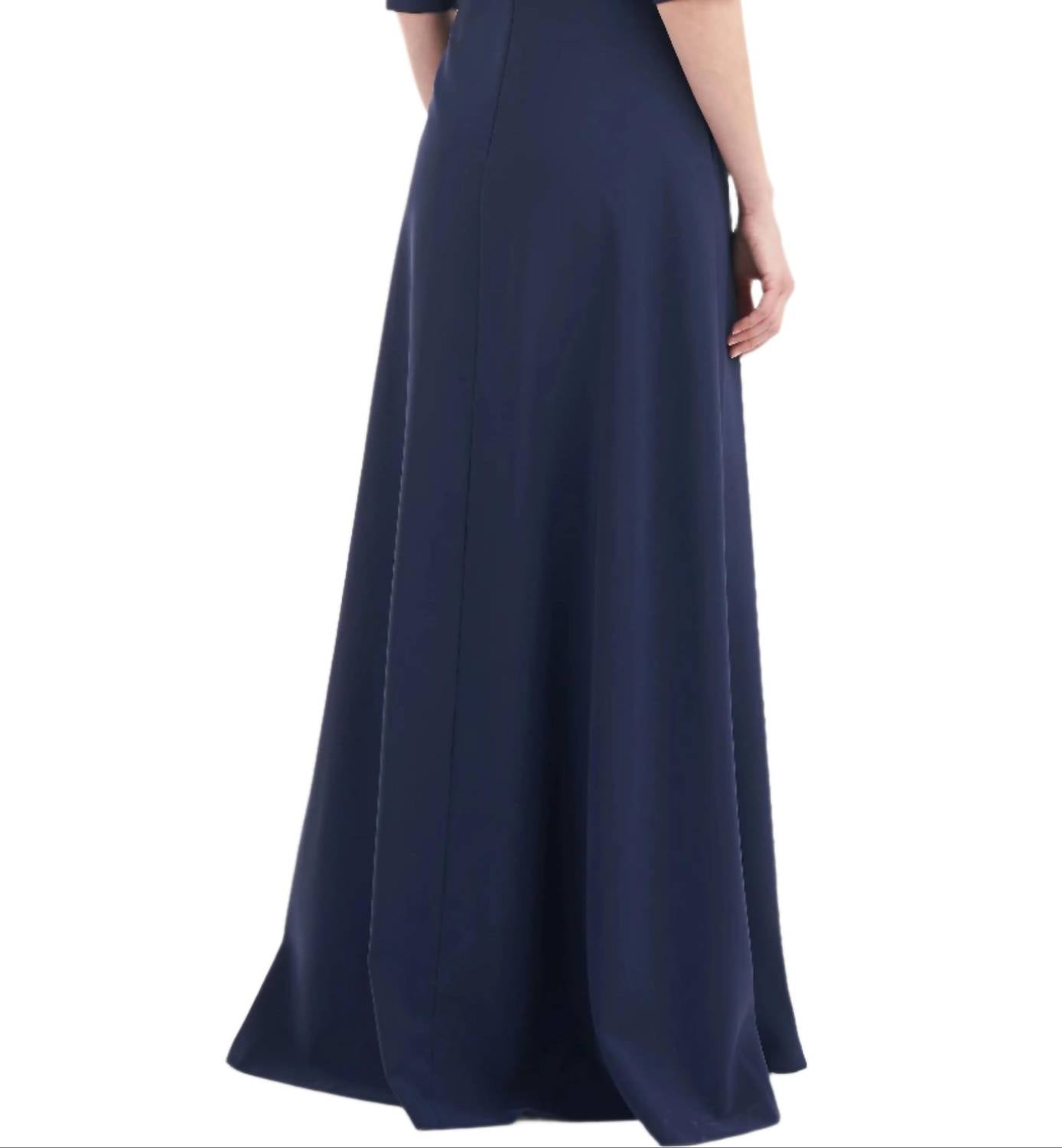 Kay Unger - Women's Walk Through Front Cutout Crepe Jumpsuit