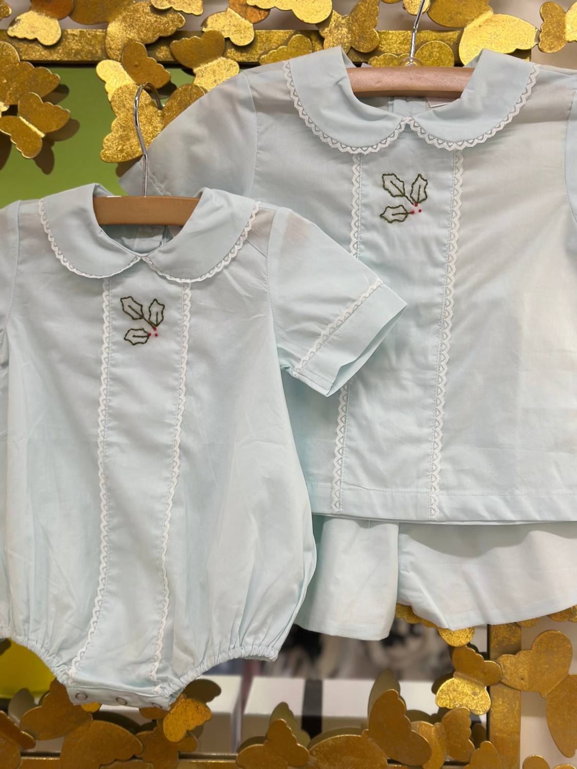 Lulu Bebe - Boy's Embroidered Bubble
