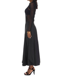 GREYLIN Mila Bubble Maxi Skirt in black - women's skirt - alternate view