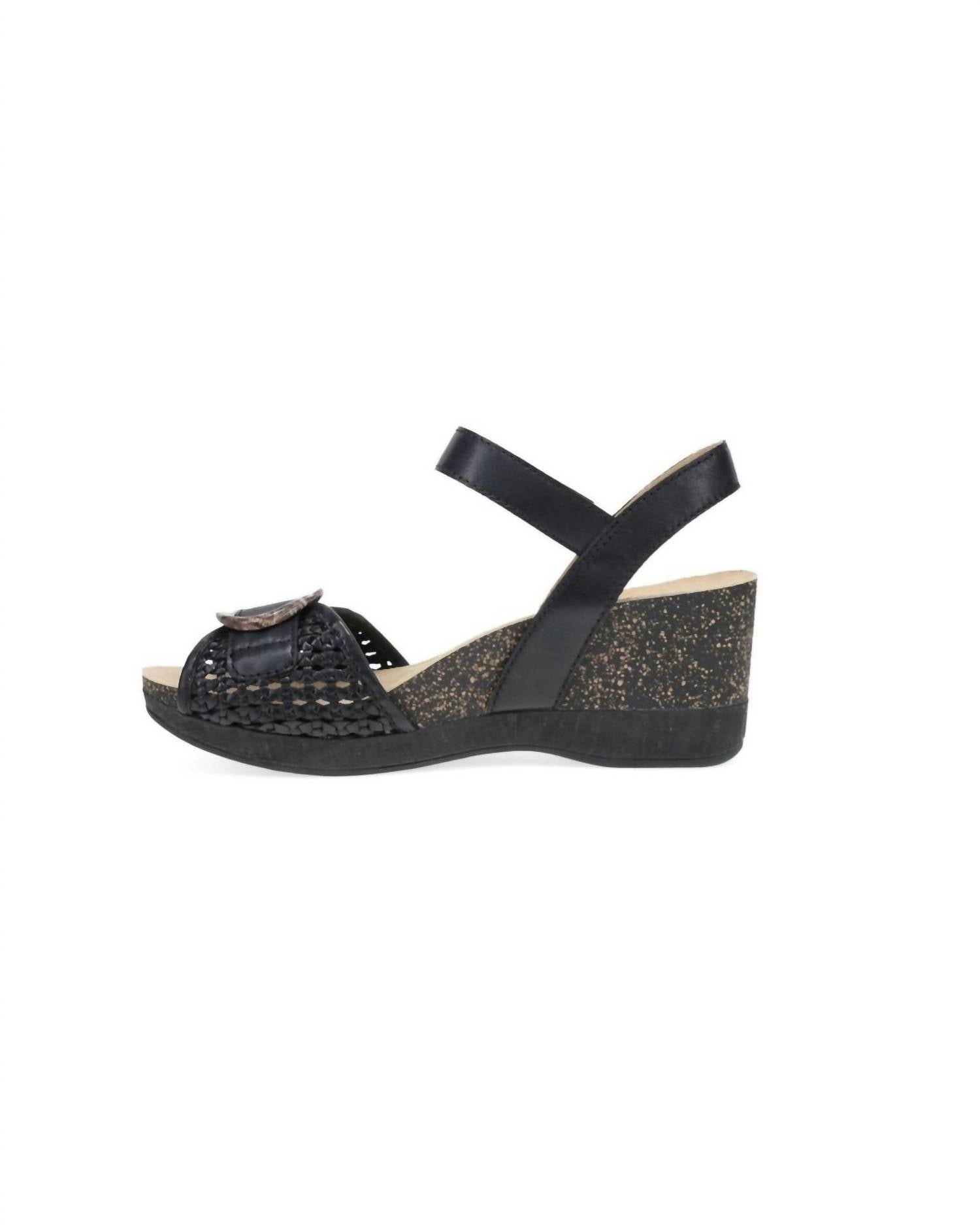 Dansko - Women's Leather Buckle Wedge Sandals