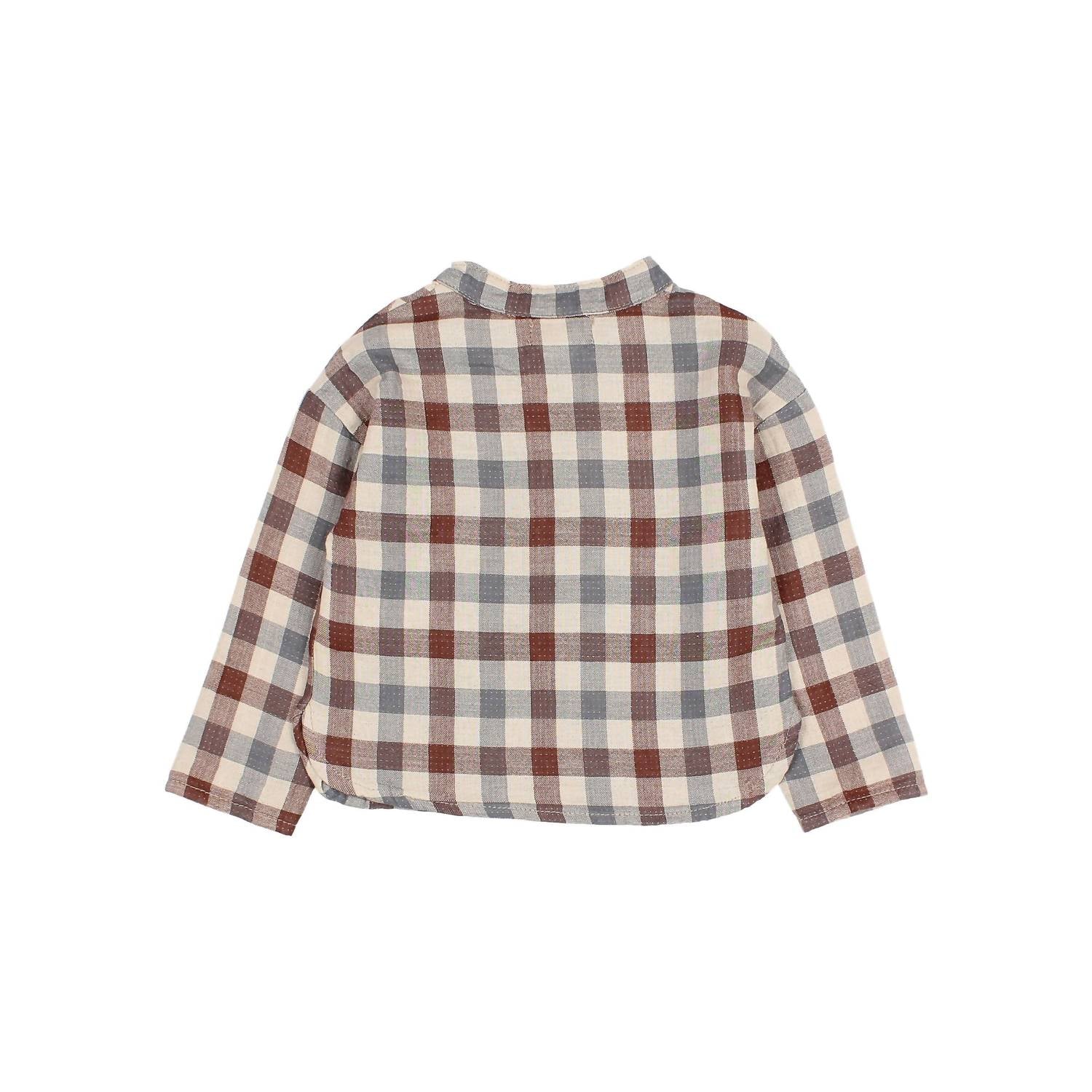 Búho Rafael Check Shirt in multi - kids' shirt - alternate view