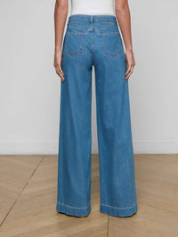 L'Agence - Sandy High Rise Wide Leg Jeans
