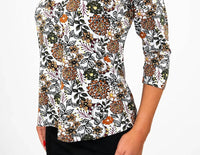 Lulu-B - V-neck Printed Top