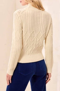 Tribal - Mock Neck Sweater With Special Wash