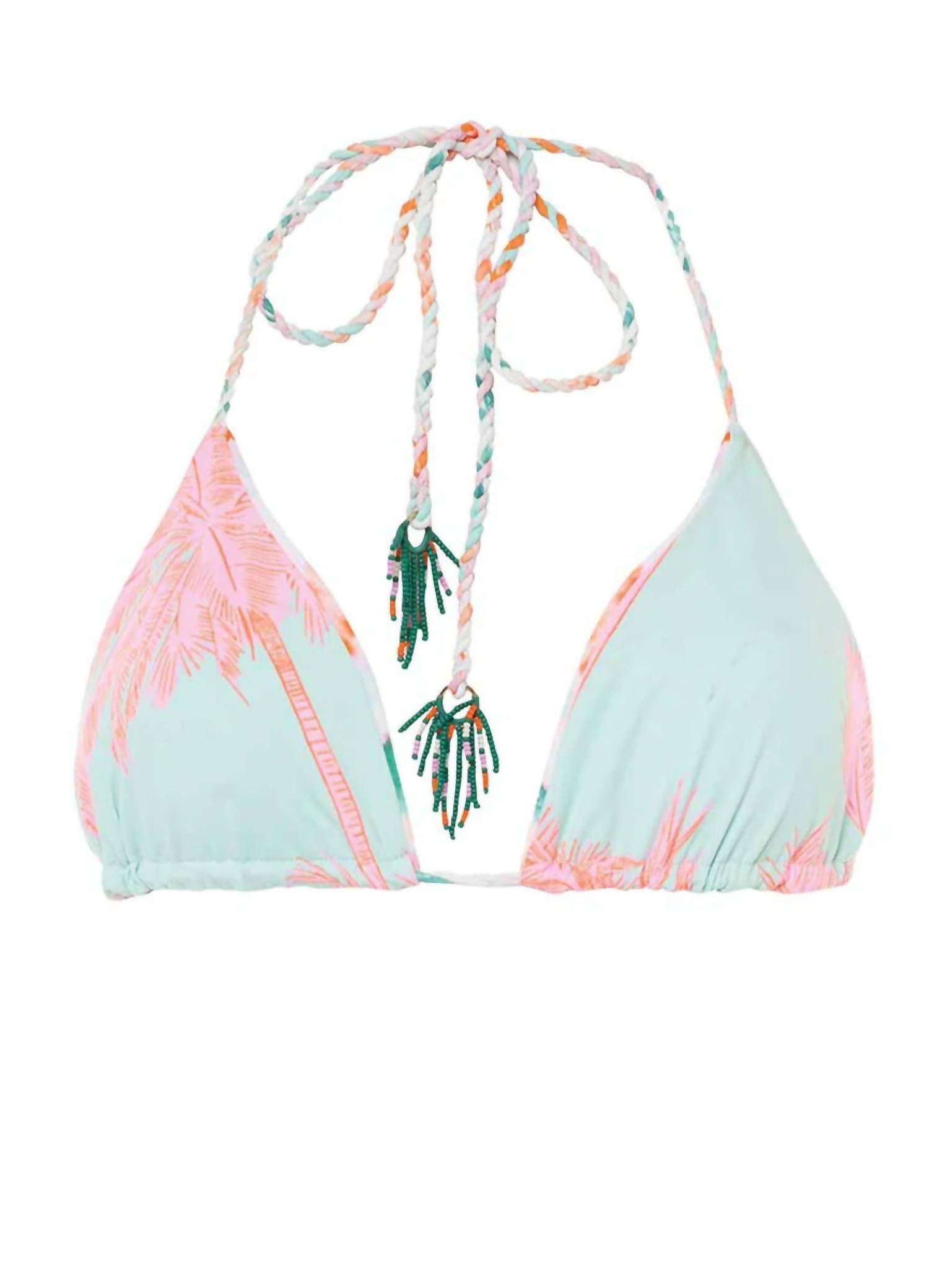 MAAJI Blamy Sliding Triangle Bikini Top in rainbow dye - women's swimwear - view 5