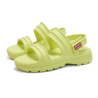 HUNTER Women's Bloom Algae Foam Adjustable Strap Sandals in zesty yellow - women's sandal