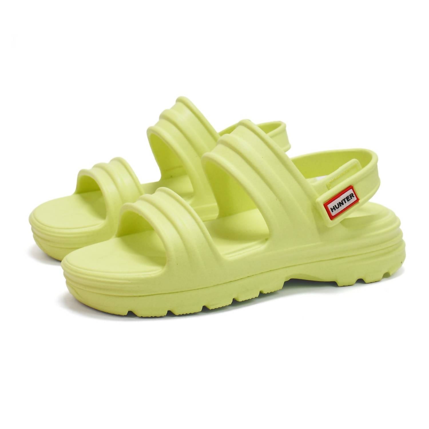 HUNTER Women's Bloom Algae Foam Adjustable Strap Sandals in zesty yellow - women's sandal