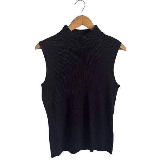 Croft & Barrow - Women's Ribbed Sleeveless Mock neck Knit Top