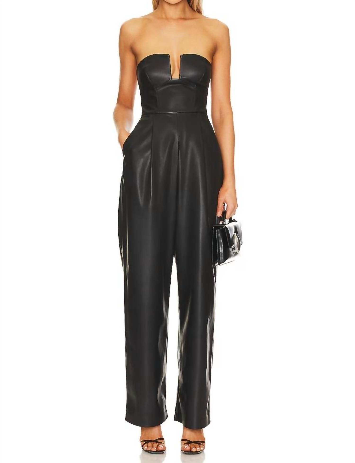 Susana Monaco - Faux Leather Jumpsuit