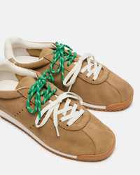 STEVE MADDEN Women's Mirage Suede Lace-up Sneaker in sand - women's sneaker - view 4