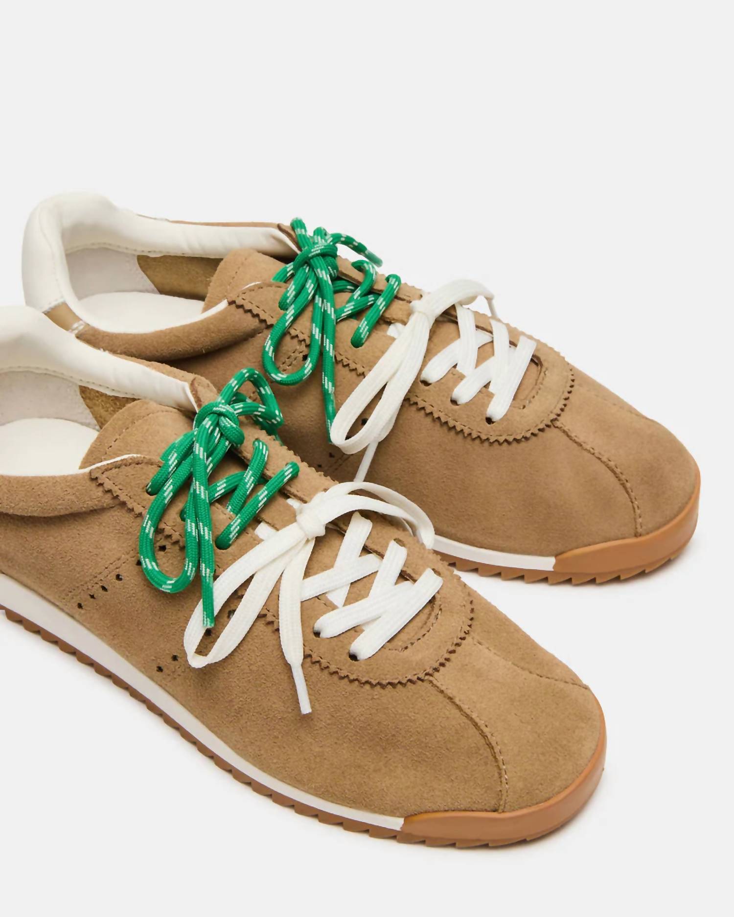 STEVE MADDEN Women's Mirage Suede Lace-up Sneaker in sand - women's sneaker - view 4