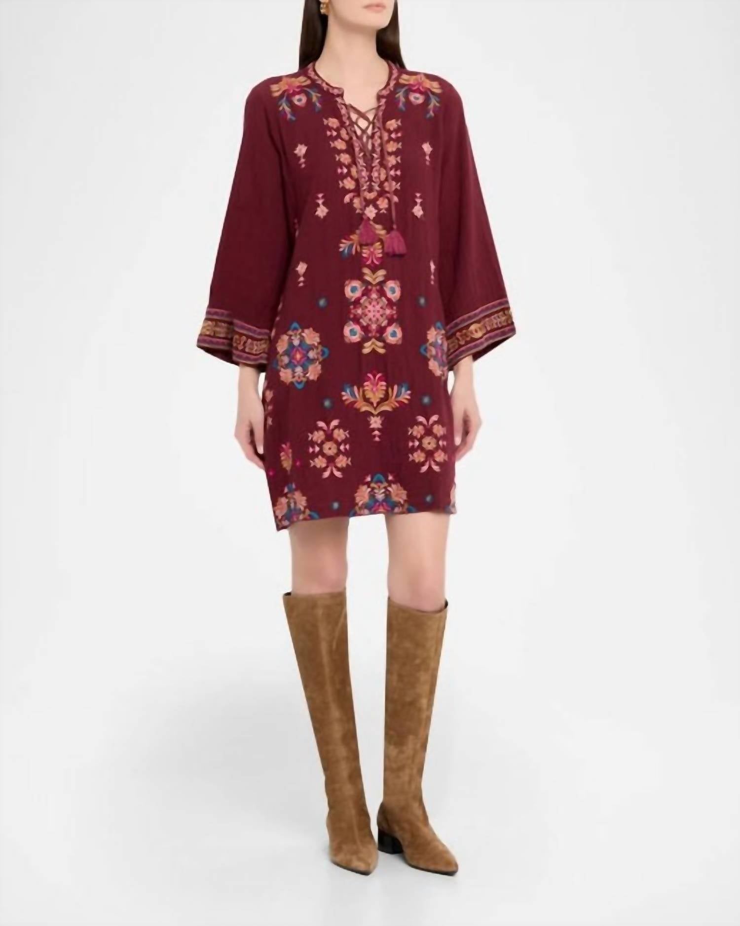 Johnny Was - BRANDI GAUZE TIE FRONT KIMONO DRESS