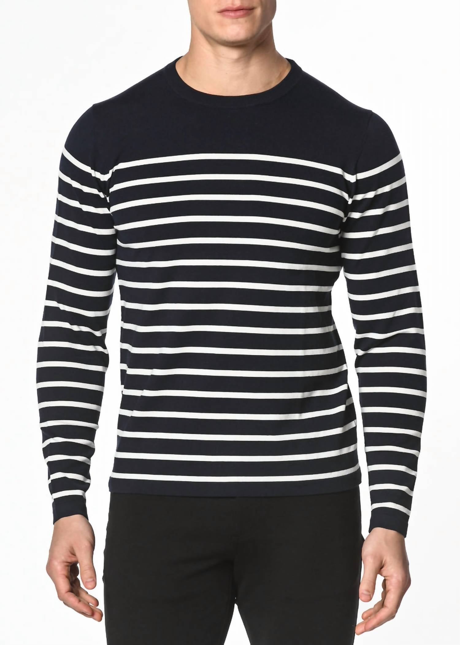 Postmarc - Long Sleeve Stripe Knit Sweater