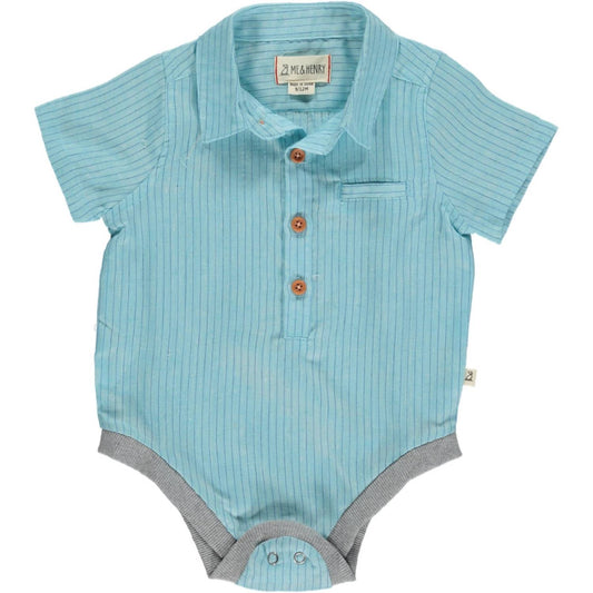 Me & Henry - Baby Boy Helford Woven Onesie