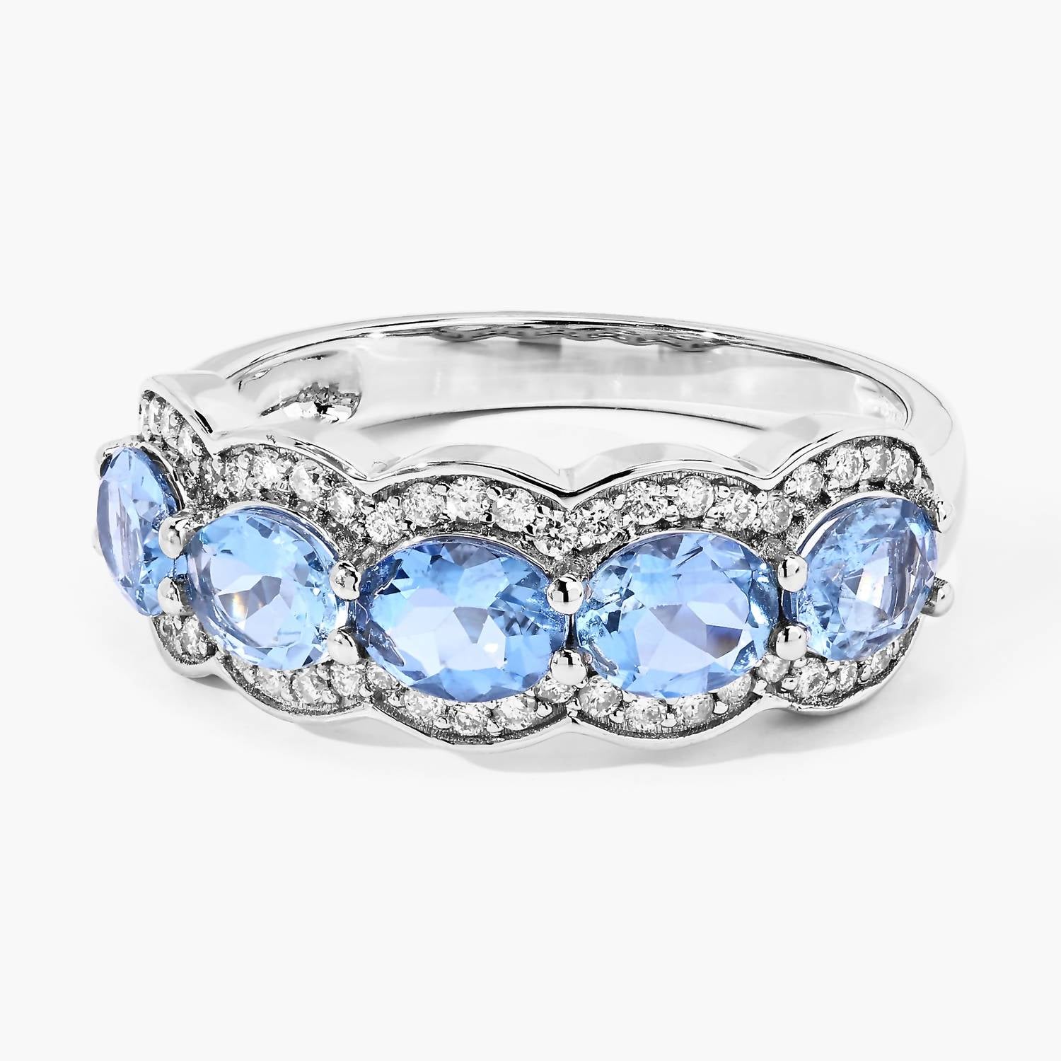 Diana M Jewels - Women's Oval Natural Aquamarine Fashion Ring (1.59 Ct) - Classic