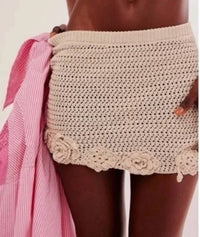 Free People - Flora Crochet Mini Skirt