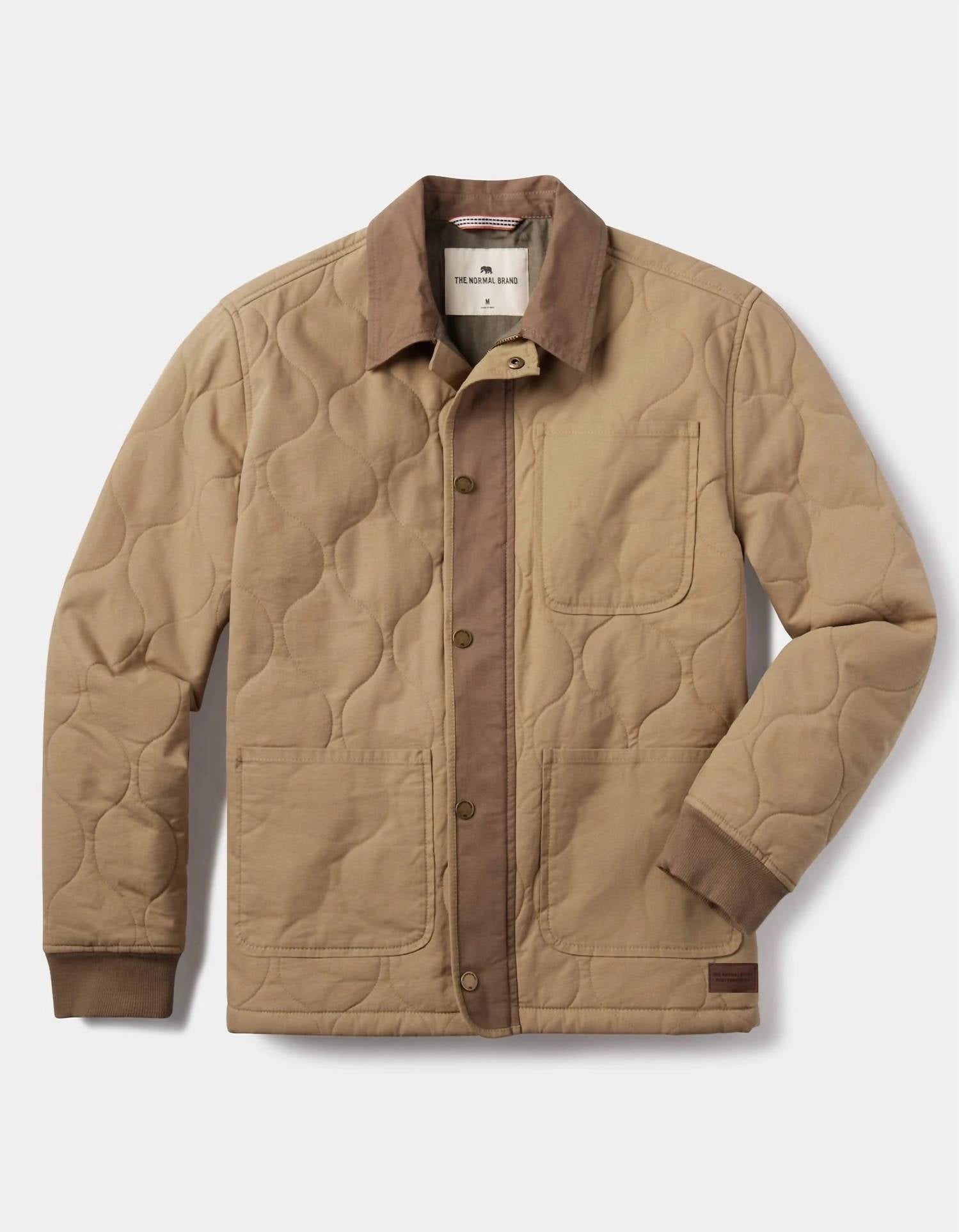 The Normal Brand James Canvas Liner Jacket in tan cedar - men's jacket - view 5