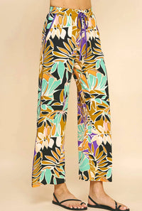 Pinch - Cropped Print Woven Pants