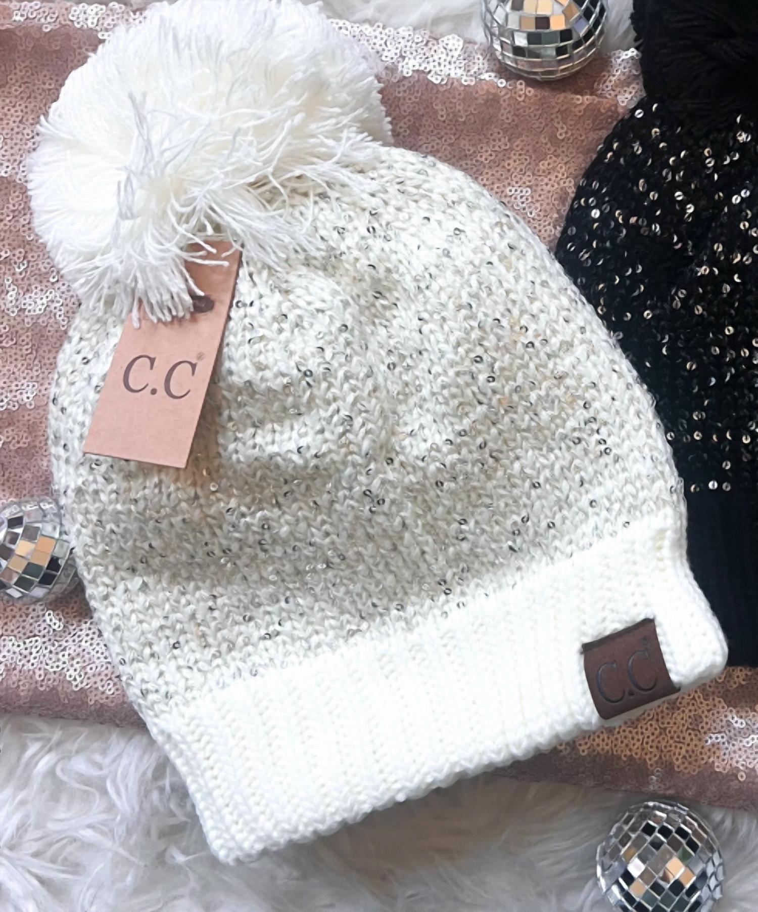 Cc Beanies - Women's Fleece Lined Sequin Beanies