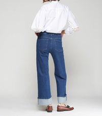 Vilagallo - Wide Leg Cuffed Pant