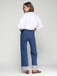 Vilagallo - Wide Leg Cuffed Pant