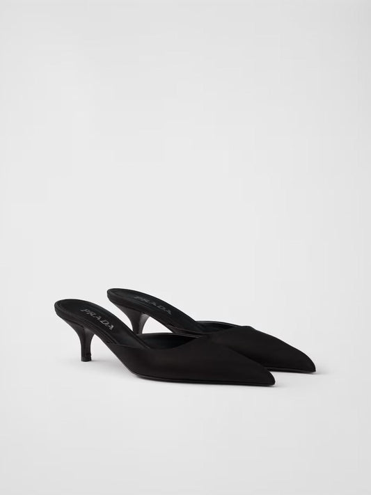 Prada - Women's Satin Sabot Sandals