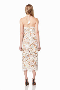 Elliatt - Night Floral Crochet Midi Dress
