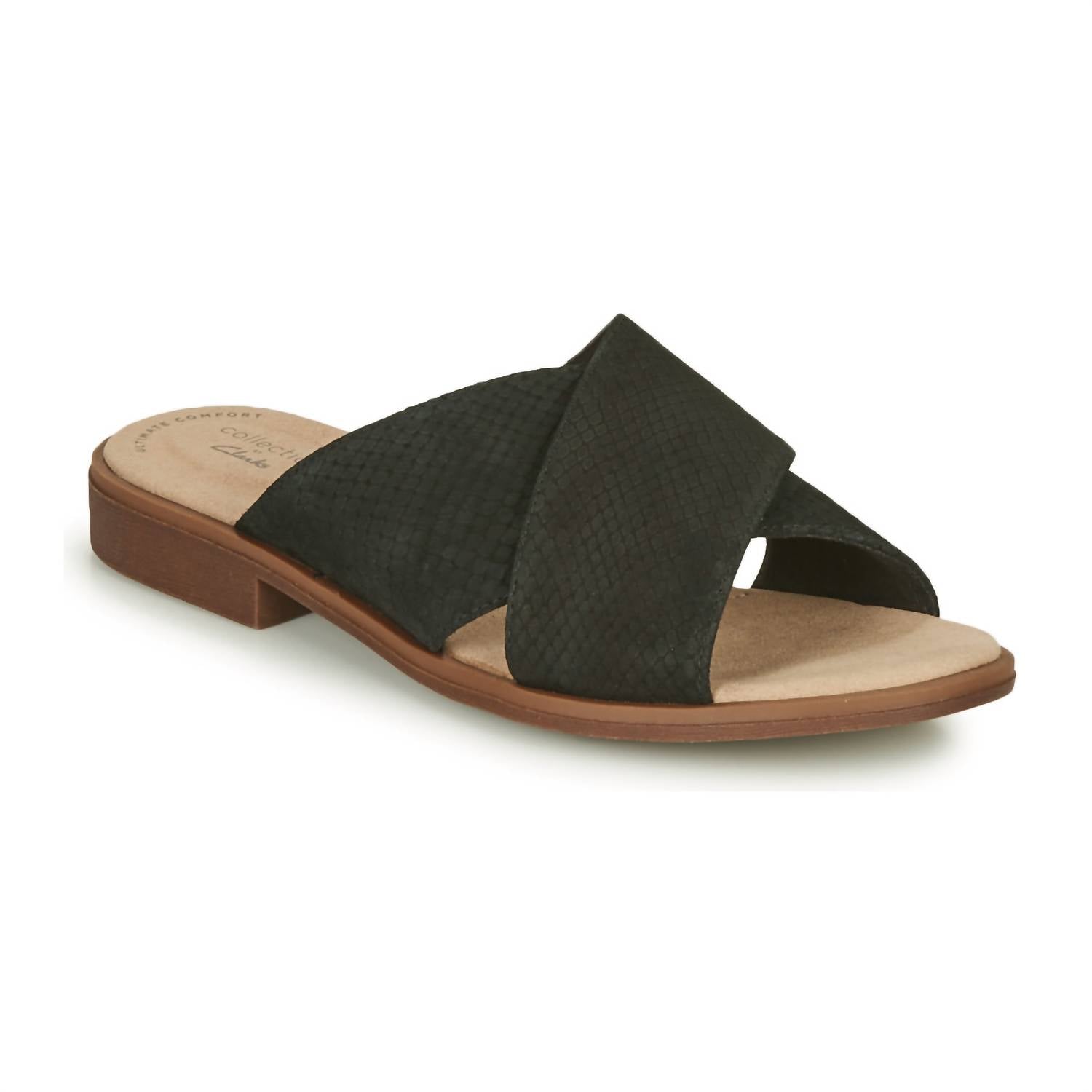 Clarks Women's Declan Ivy Sandal in black nubuck - women's sandal