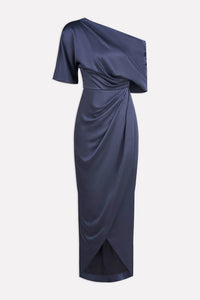 Theia - Women's Rayna One Shoulder Draped Gown