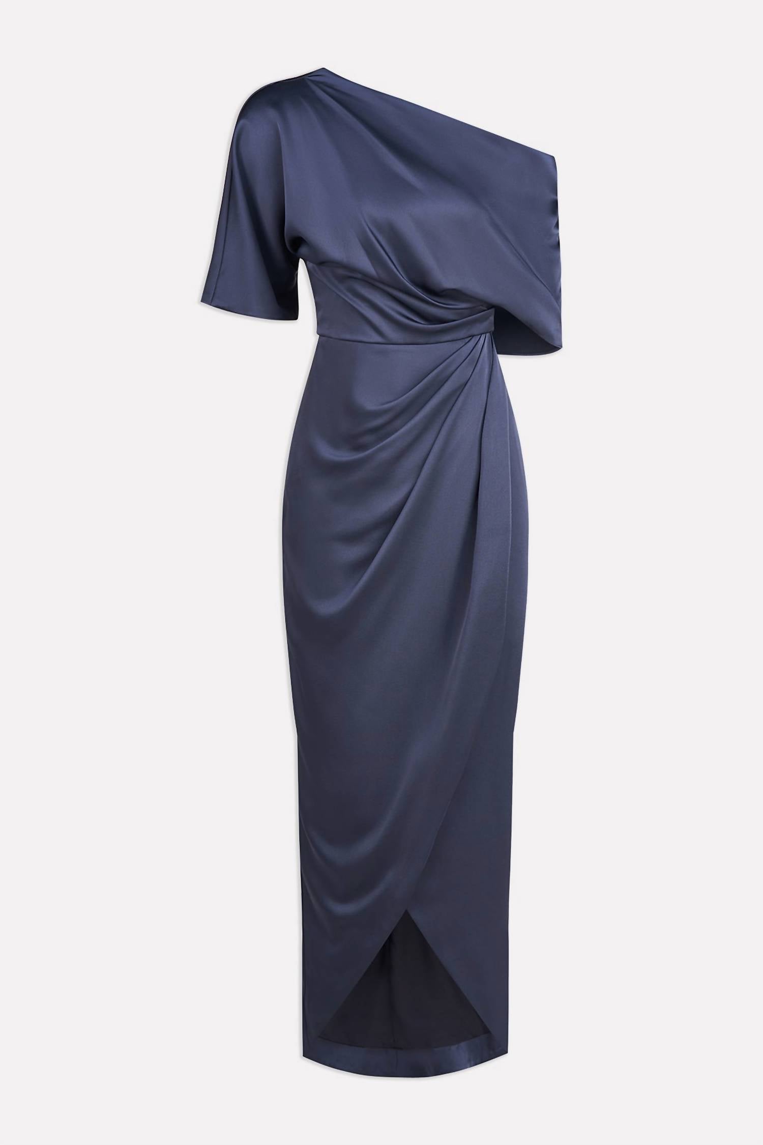 Theia - Women's Rayna One Shoulder Draped Gown