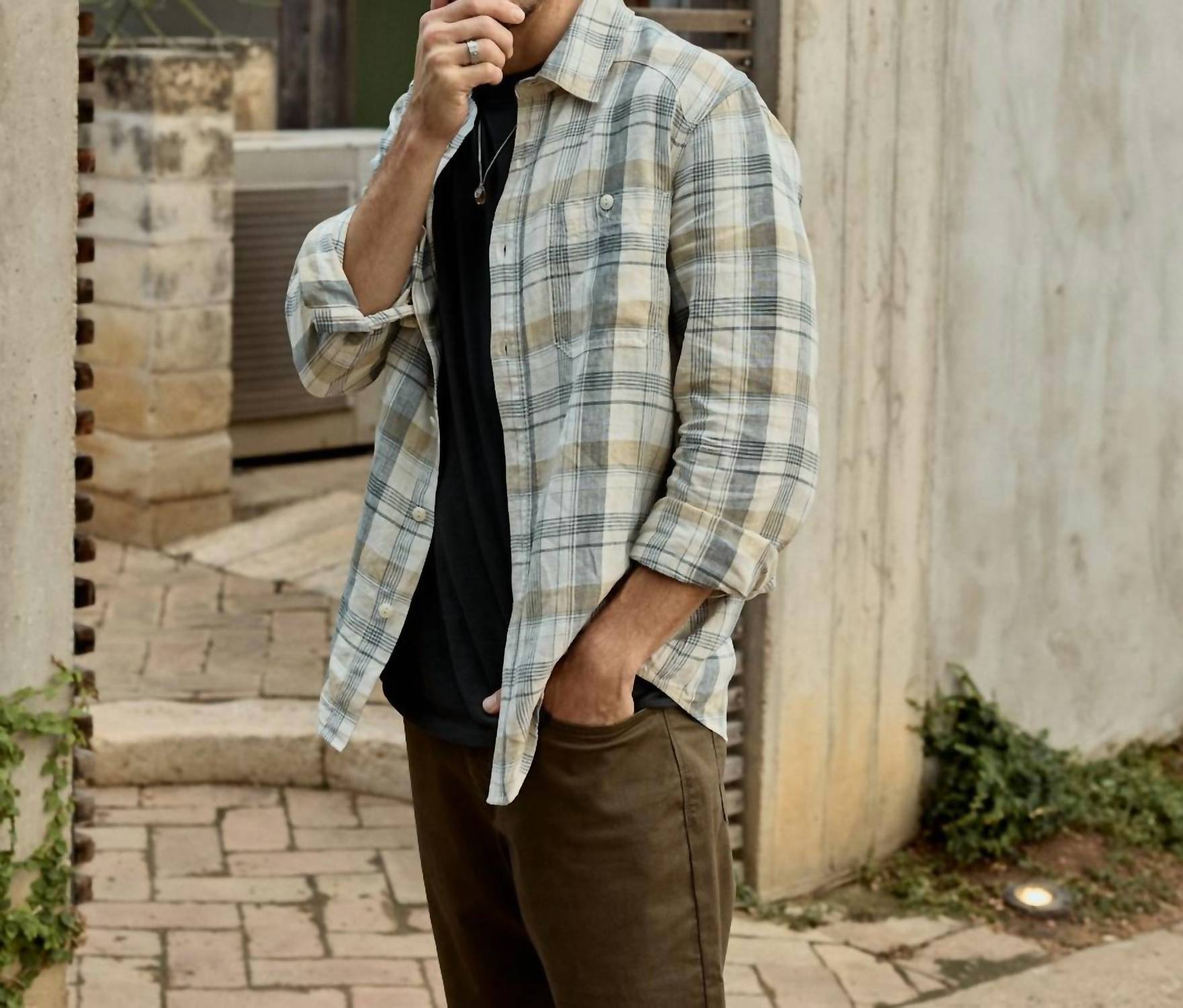 Flint And Tinder - Crossback Linen Workshirt