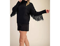 Style Usa - Women's Fringe Whisper Turtleneck Sweater