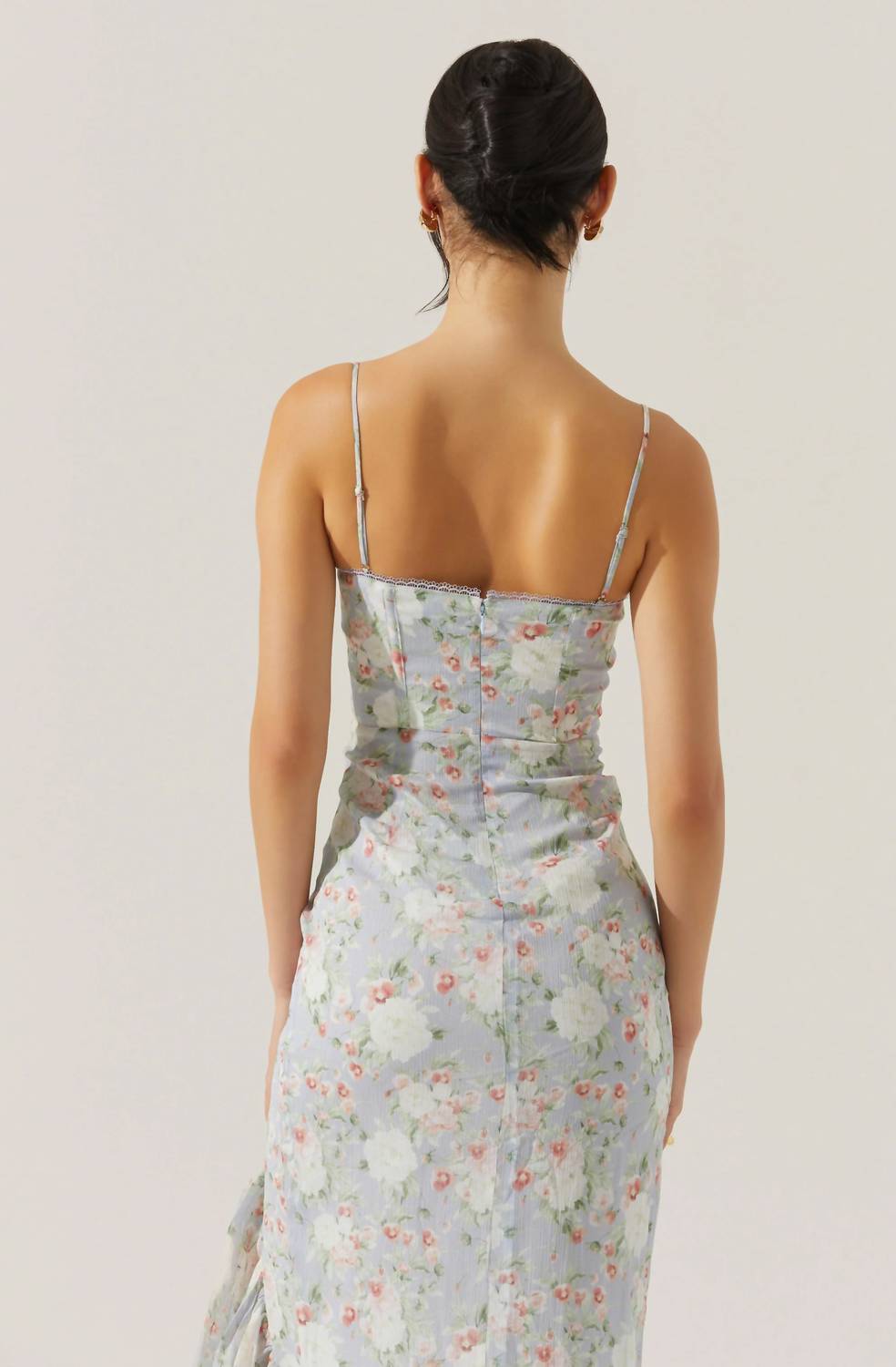 Astr - Brisbane Asymmetrical Floral Midi Dress