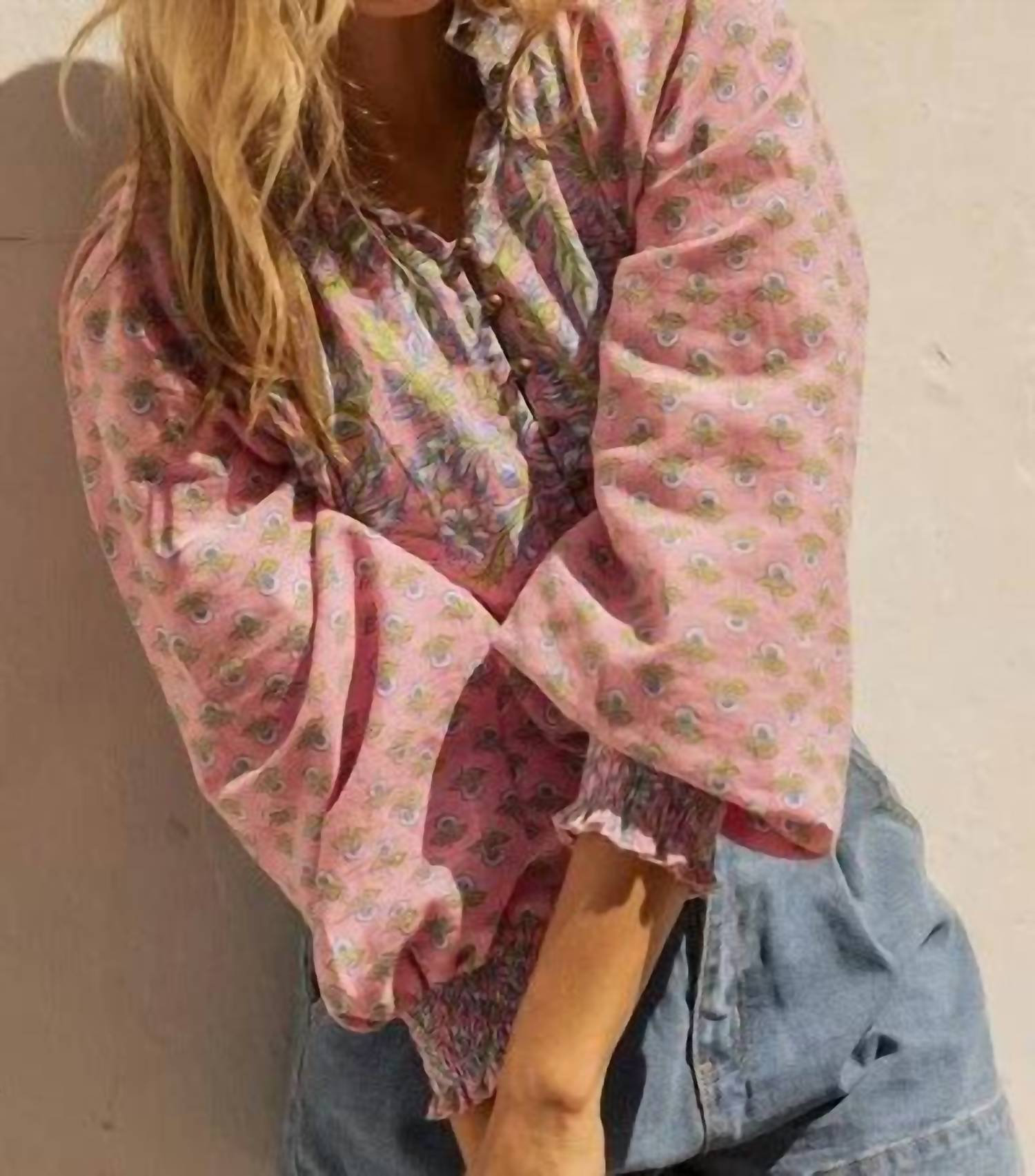 Miss June Paris - Raquel High Collar Blouse