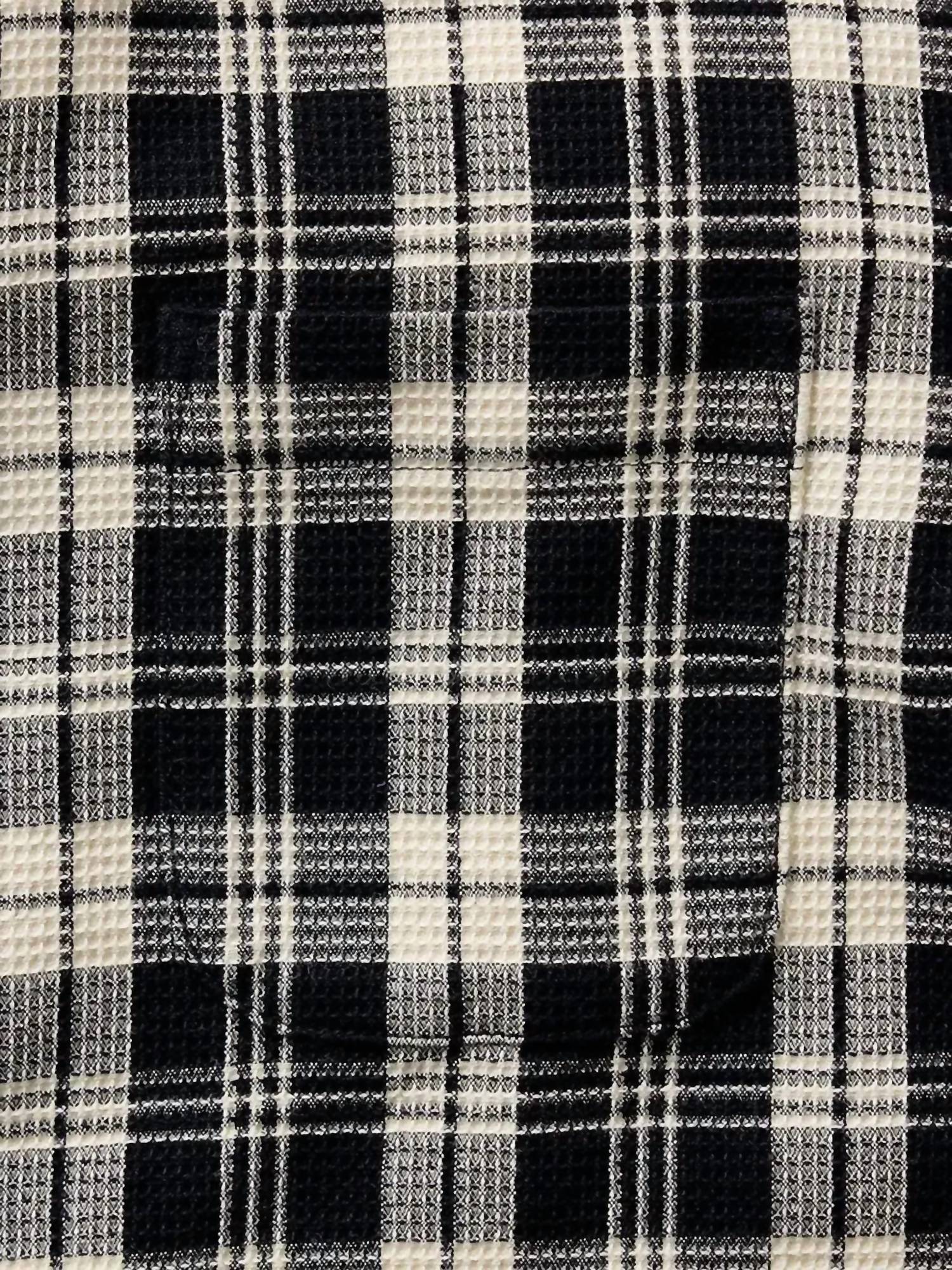 Taylor Stitch Jack Shirt in coal plaid waffle - men's shirt - alternate view