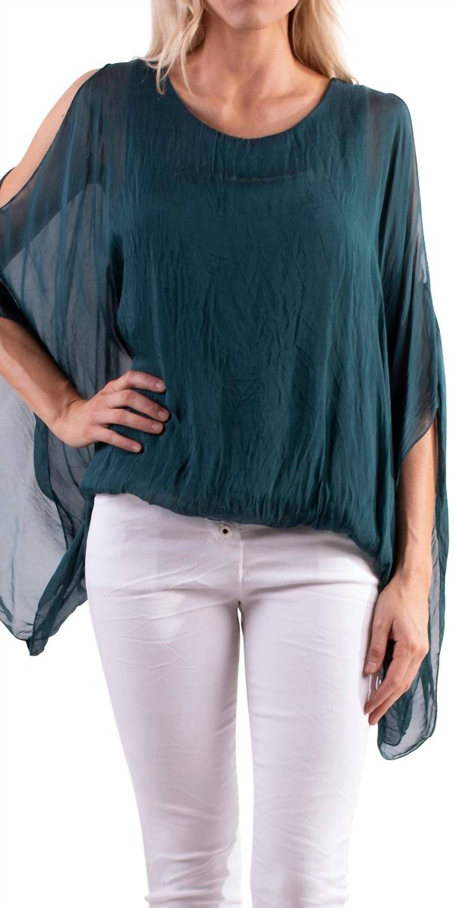Gigi Moda - Seta Spalla Crew Neck Blouse